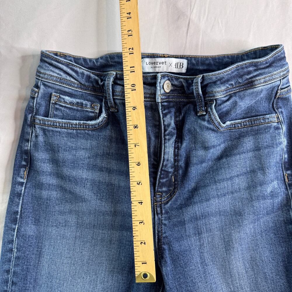 Lovervet x ALB Straight Leg Jeans Womens 29/9 Medium Wash Stretch Denim - Picture 9 of 10